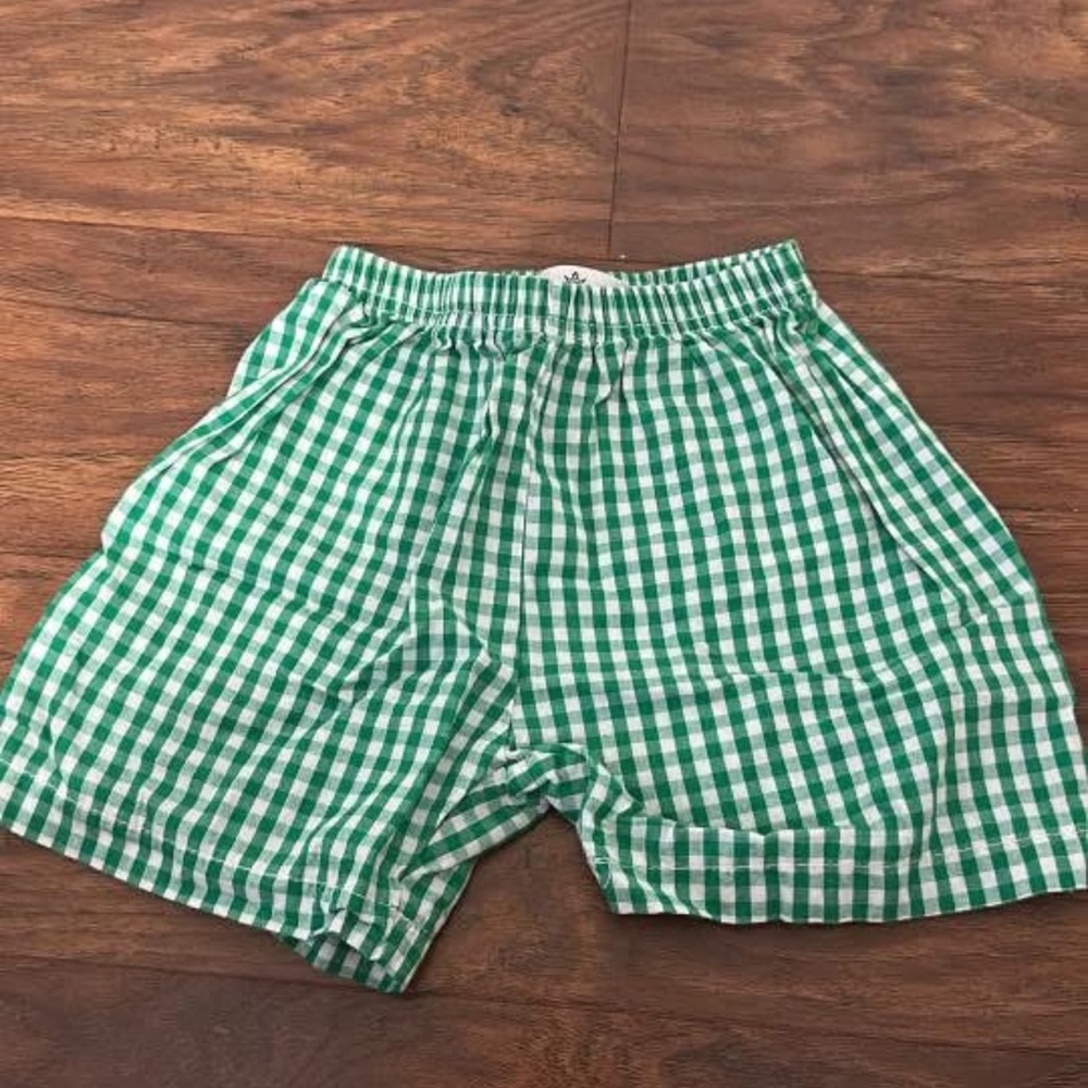 Green Gingham Boxer Shorts